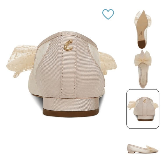 Circus Ny by Sam Edelman Darcey Mesh Pointed-Toe Bow Flats Size 8 - Picture 8 of 9